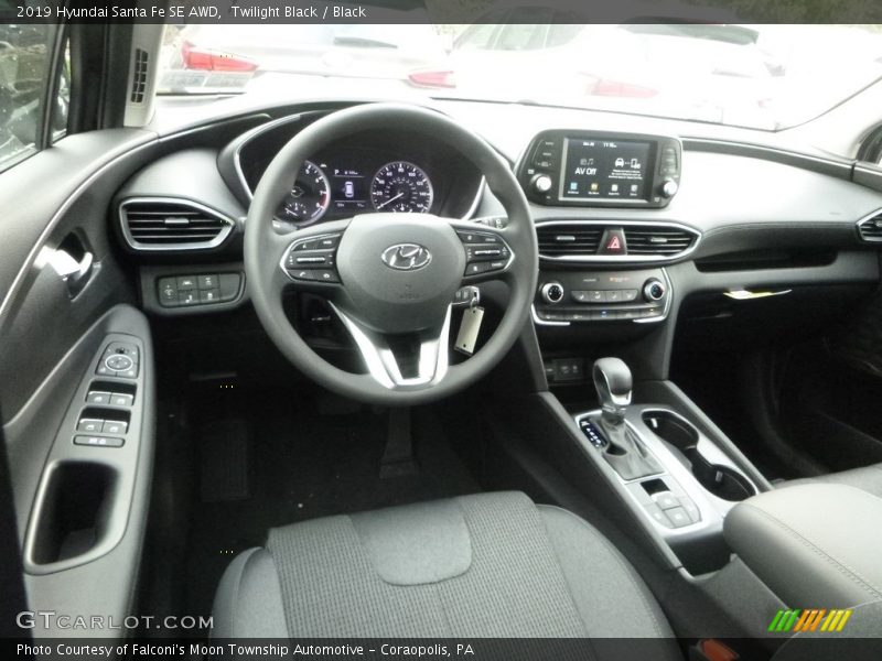  2019 Santa Fe SE AWD Black Interior