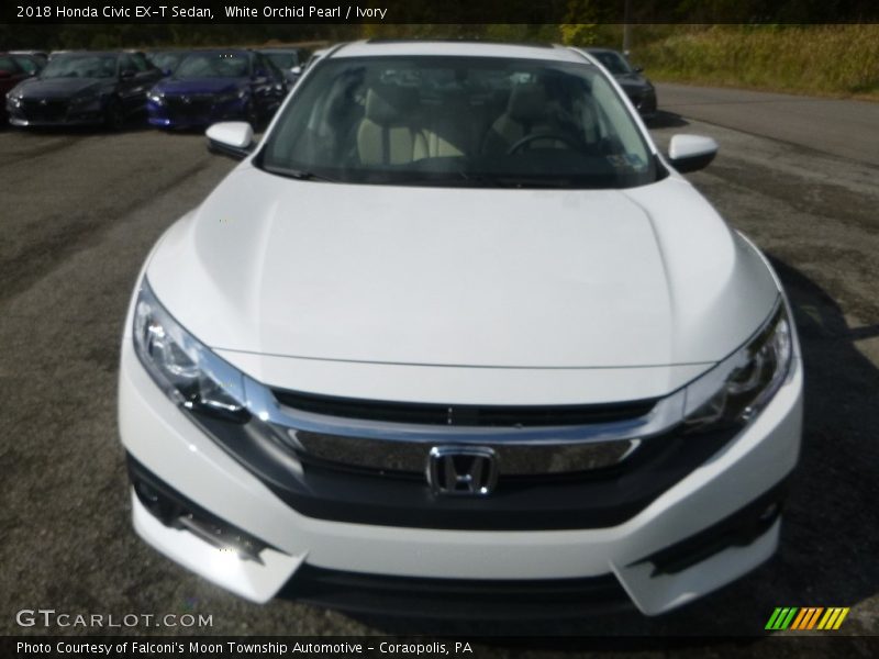 White Orchid Pearl / Ivory 2018 Honda Civic EX-T Sedan