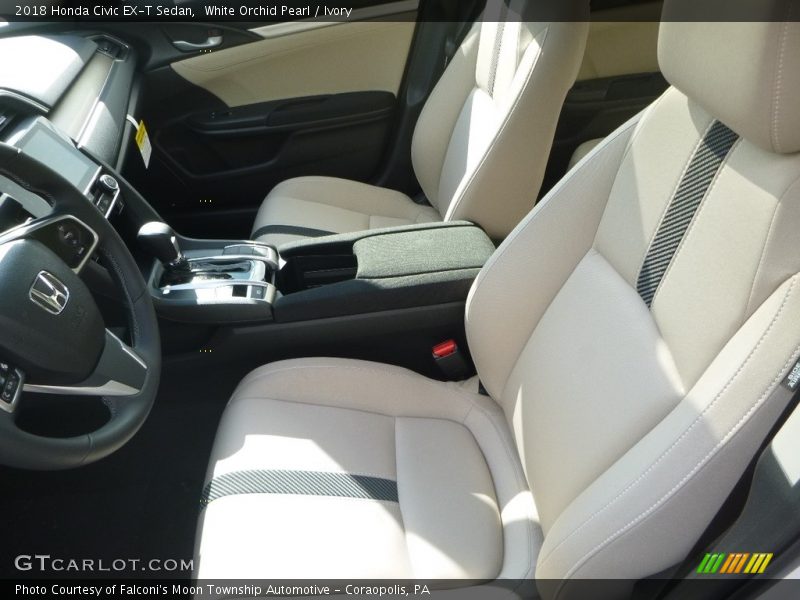 White Orchid Pearl / Ivory 2018 Honda Civic EX-T Sedan