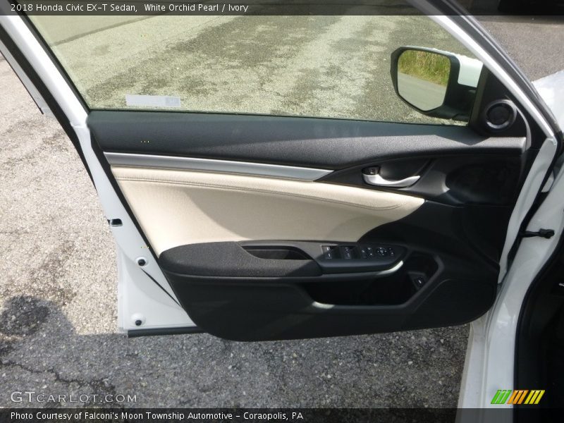 White Orchid Pearl / Ivory 2018 Honda Civic EX-T Sedan