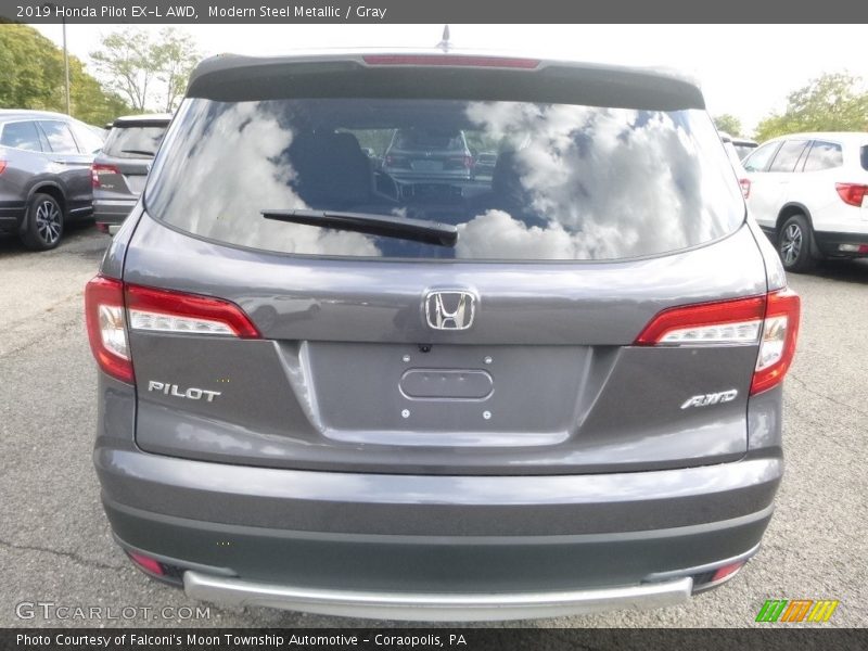 Modern Steel Metallic / Gray 2019 Honda Pilot EX-L AWD