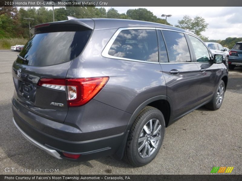 Modern Steel Metallic / Gray 2019 Honda Pilot EX-L AWD