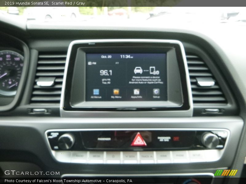 Scarlet Red / Gray 2019 Hyundai Sonata SE