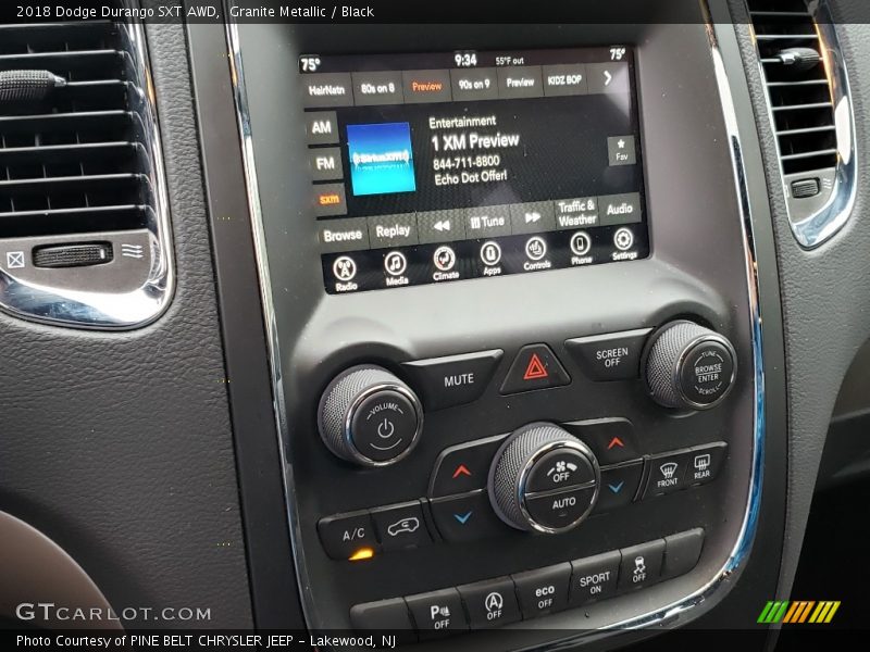 Granite Metallic / Black 2018 Dodge Durango SXT AWD