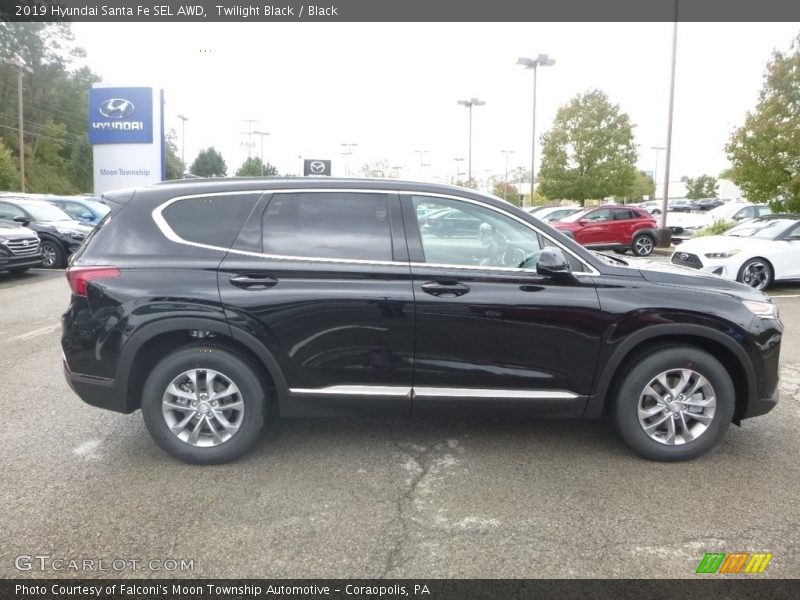 Twilight Black / Black 2019 Hyundai Santa Fe SEL AWD