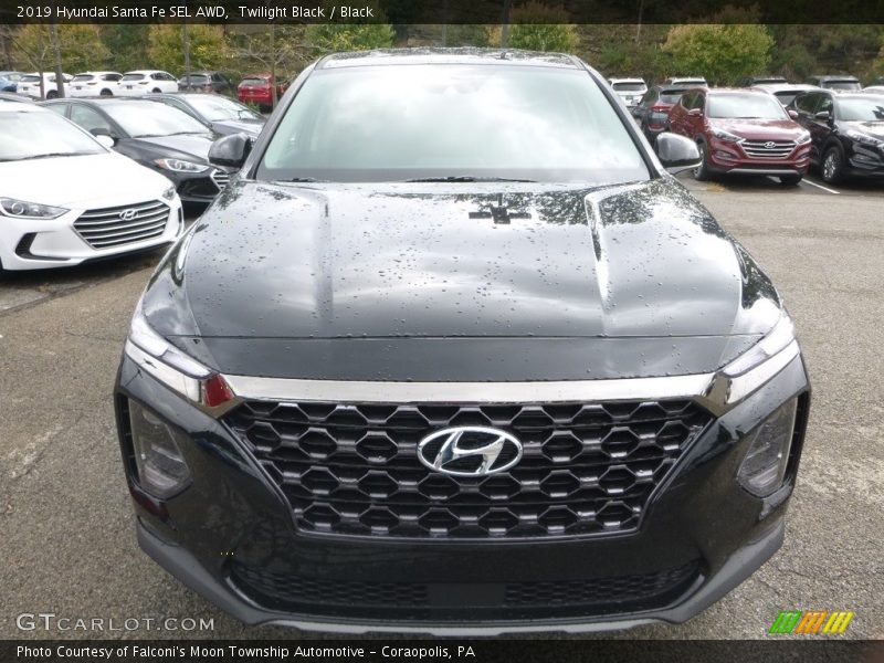Twilight Black / Black 2019 Hyundai Santa Fe SEL AWD