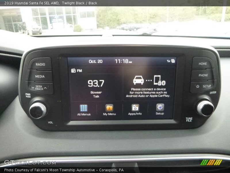 Controls of 2019 Santa Fe SEL AWD