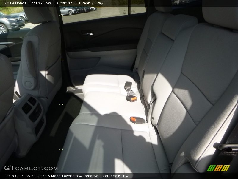Obsidian Blue Pearl / Gray 2019 Honda Pilot EX-L AWD