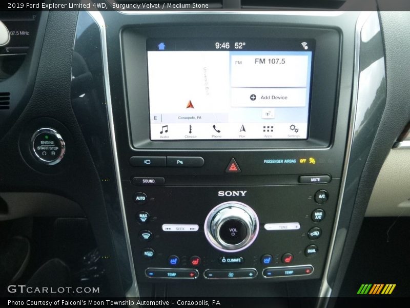 Burgundy Velvet / Medium Stone 2019 Ford Explorer Limited 4WD