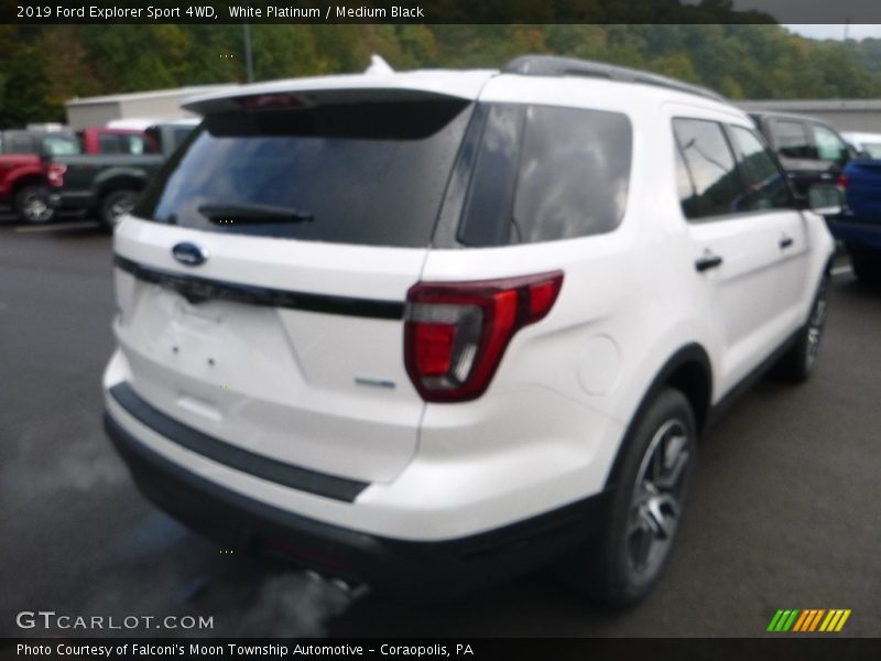 White Platinum / Medium Black 2019 Ford Explorer Sport 4WD