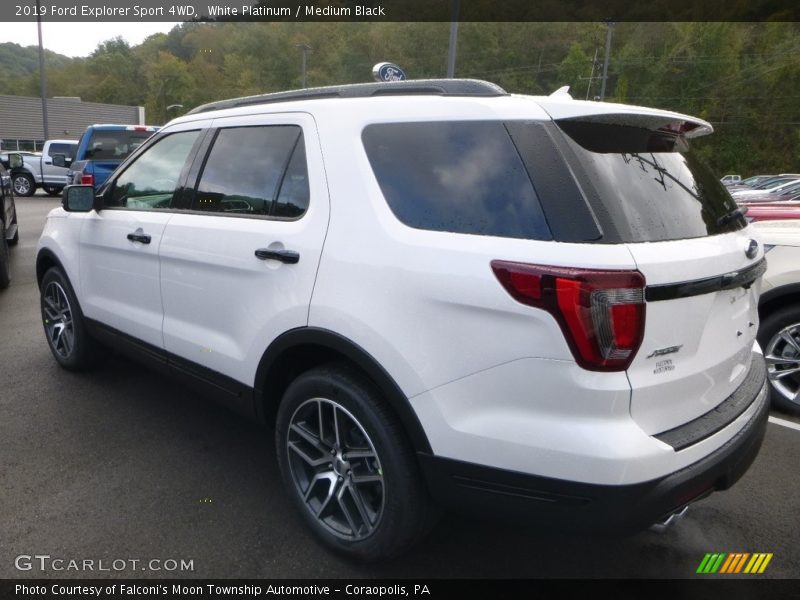 White Platinum / Medium Black 2019 Ford Explorer Sport 4WD