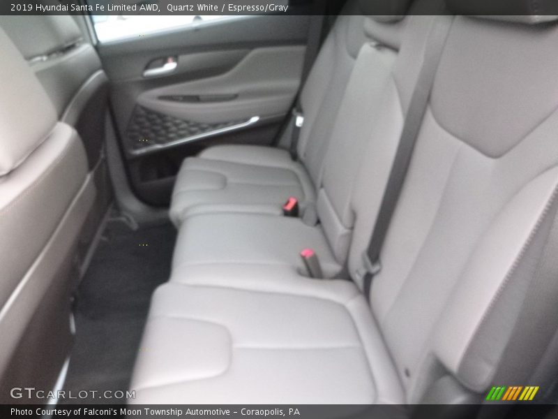Quartz White / Espresso/Gray 2019 Hyundai Santa Fe Limited AWD