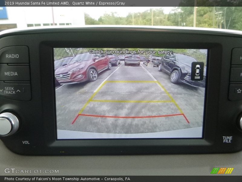 Quartz White / Espresso/Gray 2019 Hyundai Santa Fe Limited AWD