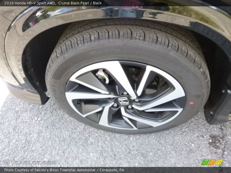 Crystal Black Pearl / Black 2019 Honda HR-V Sport AWD