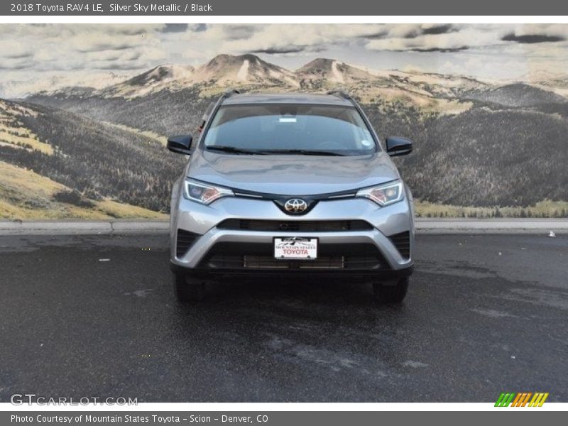 Silver Sky Metallic / Black 2018 Toyota RAV4 LE