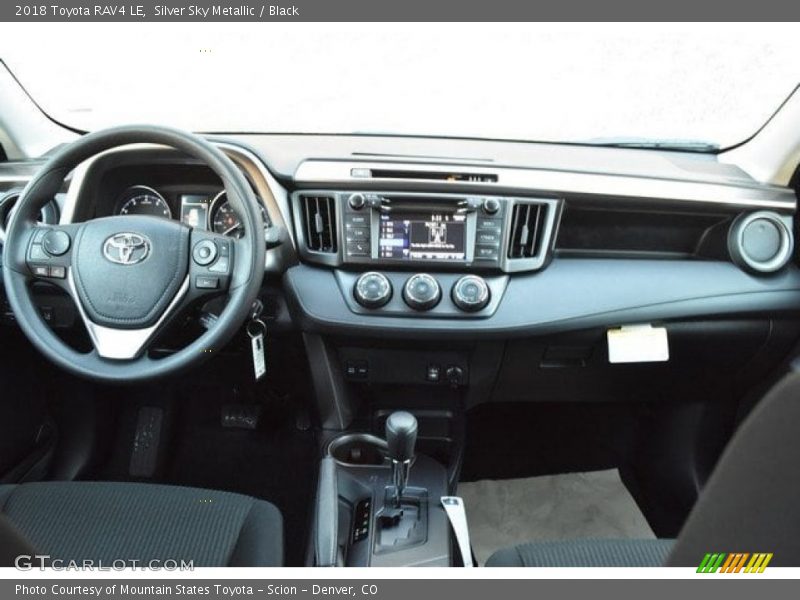 Silver Sky Metallic / Black 2018 Toyota RAV4 LE