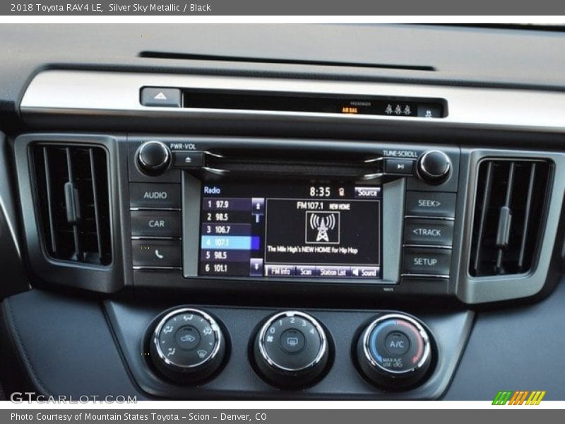 Silver Sky Metallic / Black 2018 Toyota RAV4 LE