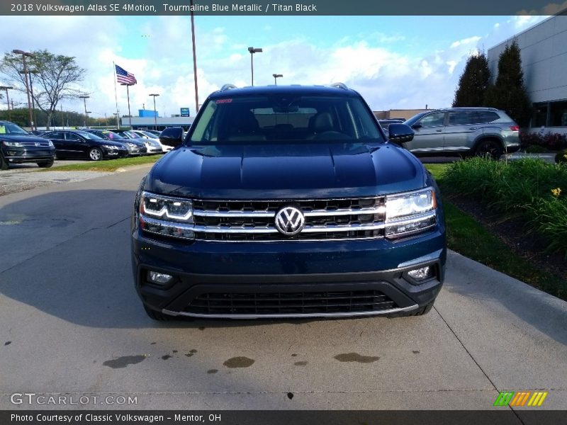 Tourmaline Blue Metallic / Titan Black 2018 Volkswagen Atlas SE 4Motion