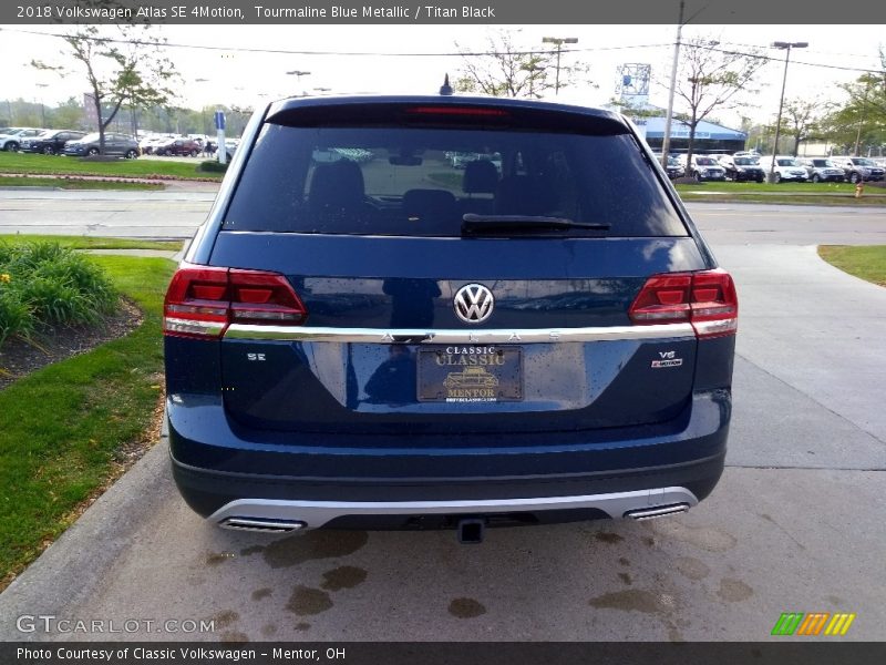 Tourmaline Blue Metallic / Titan Black 2018 Volkswagen Atlas SE 4Motion