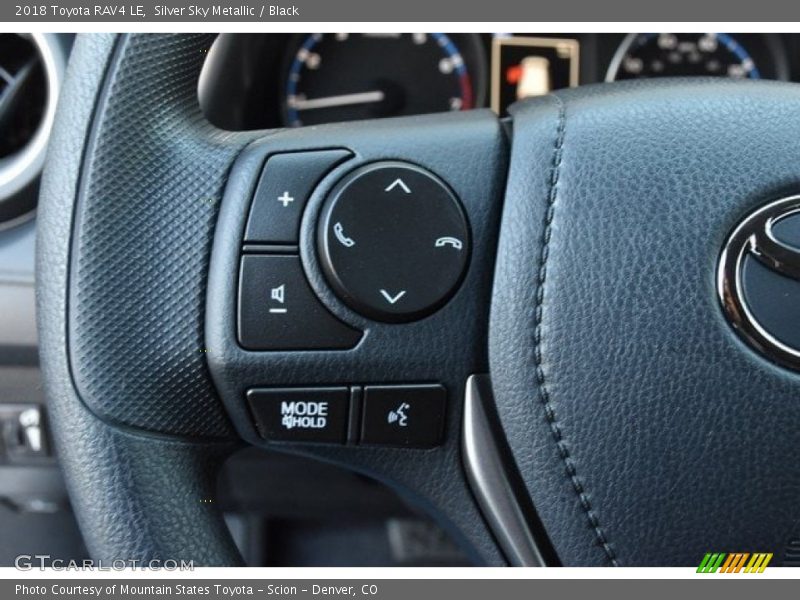 Silver Sky Metallic / Black 2018 Toyota RAV4 LE