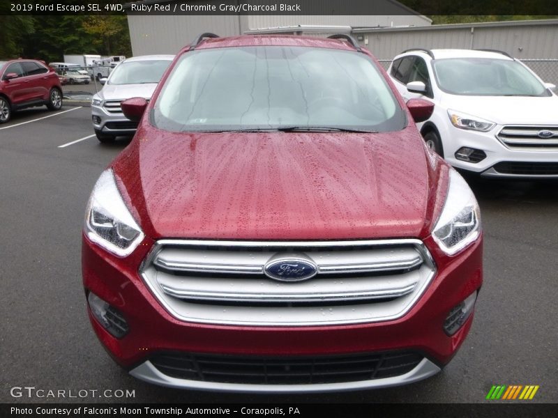 Ruby Red / Chromite Gray/Charcoal Black 2019 Ford Escape SEL 4WD