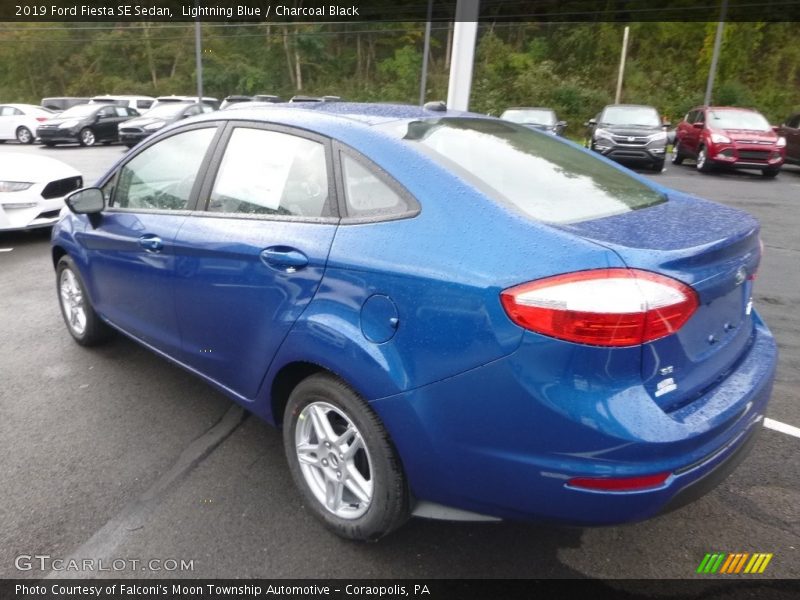 Lightning Blue / Charcoal Black 2019 Ford Fiesta SE Sedan
