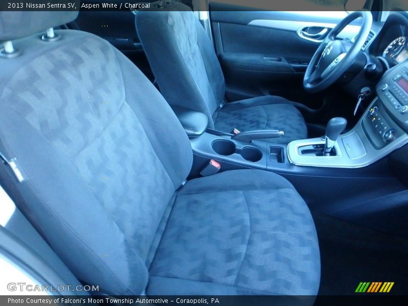 Aspen White / Charcoal 2013 Nissan Sentra SV
