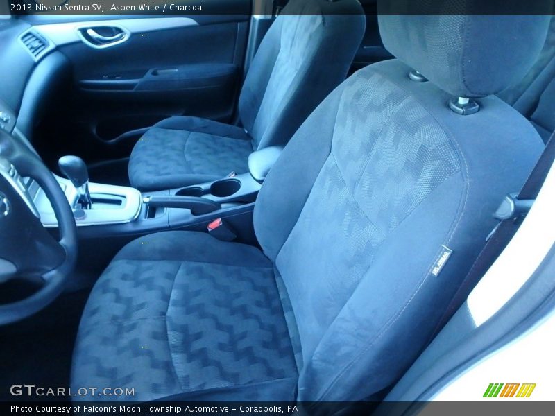 Aspen White / Charcoal 2013 Nissan Sentra SV