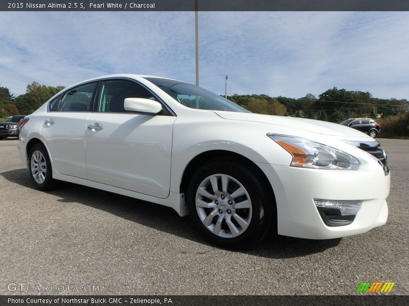 Pearl White / Charcoal 2015 Nissan Altima 2.5 S