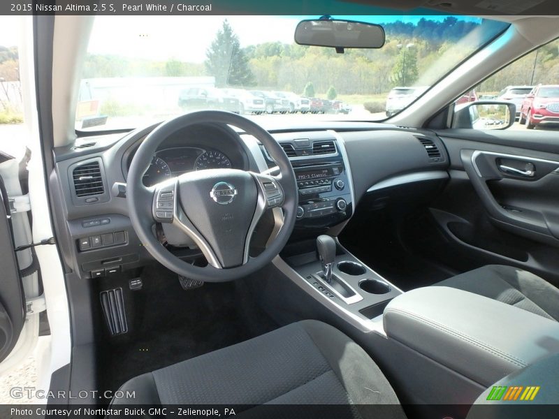 Pearl White / Charcoal 2015 Nissan Altima 2.5 S