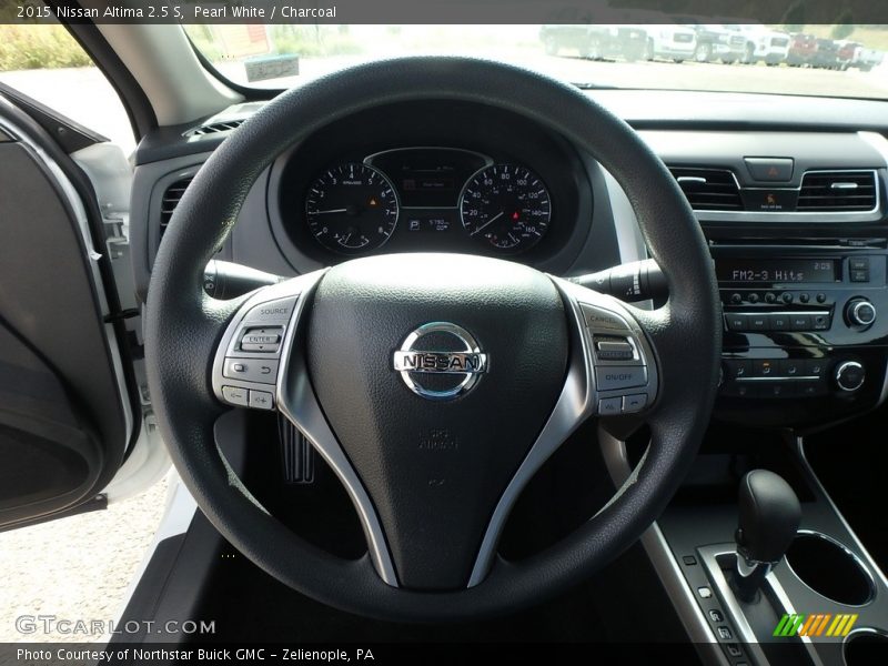 Pearl White / Charcoal 2015 Nissan Altima 2.5 S