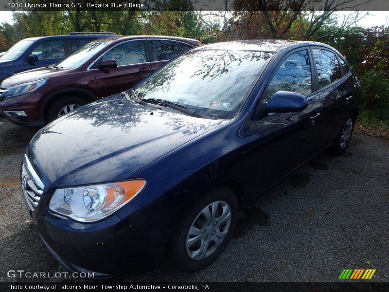 Regatta Blue / Beige 2010 Hyundai Elantra GLS