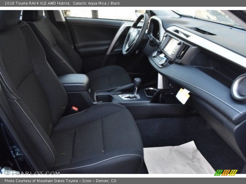Galactic Aqua Mica / Black 2018 Toyota RAV4 XLE AWD Hybrid