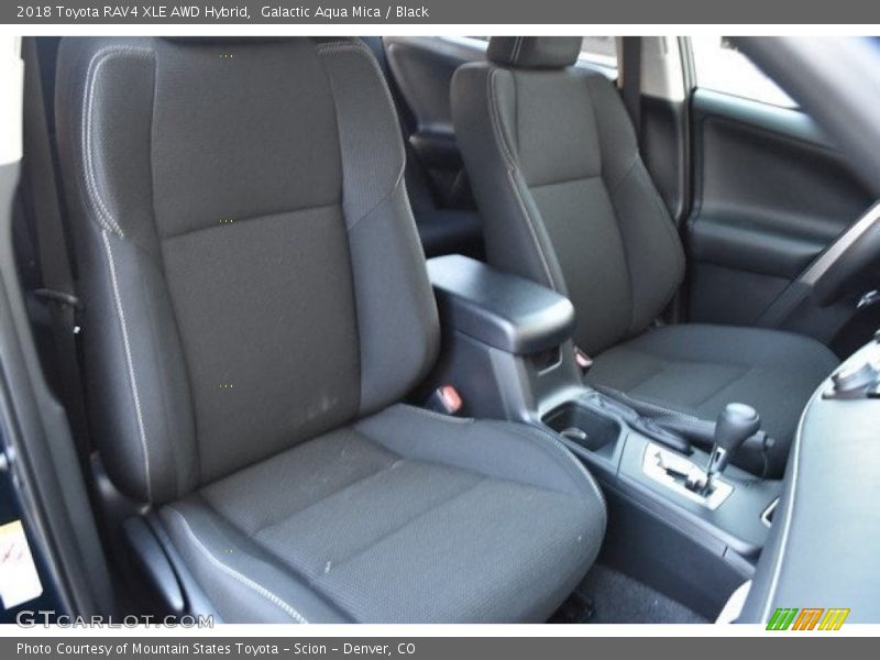 Galactic Aqua Mica / Black 2018 Toyota RAV4 XLE AWD Hybrid