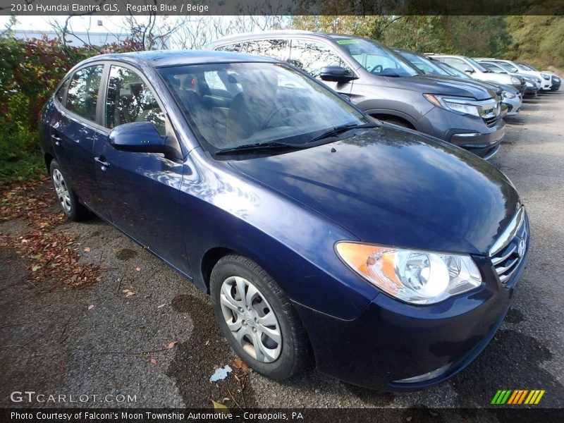 Regatta Blue / Beige 2010 Hyundai Elantra GLS