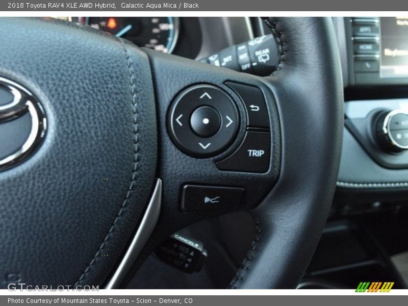 Galactic Aqua Mica / Black 2018 Toyota RAV4 XLE AWD Hybrid