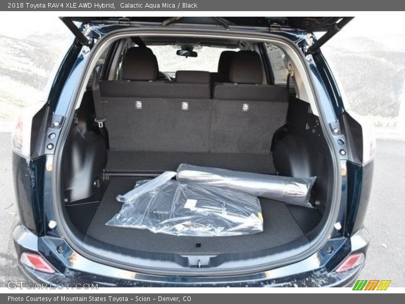 Galactic Aqua Mica / Black 2018 Toyota RAV4 XLE AWD Hybrid