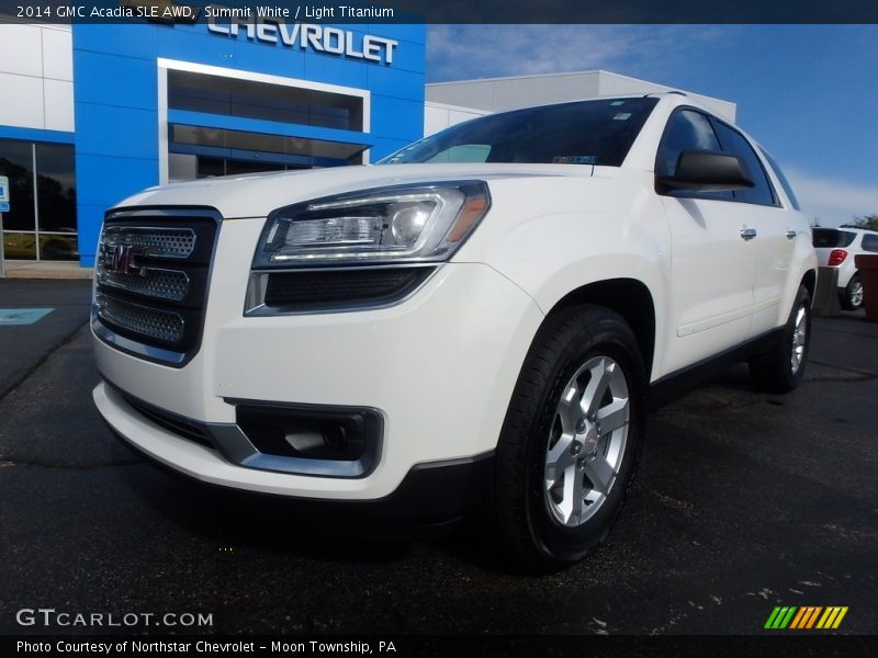 Summit White / Light Titanium 2014 GMC Acadia SLE AWD