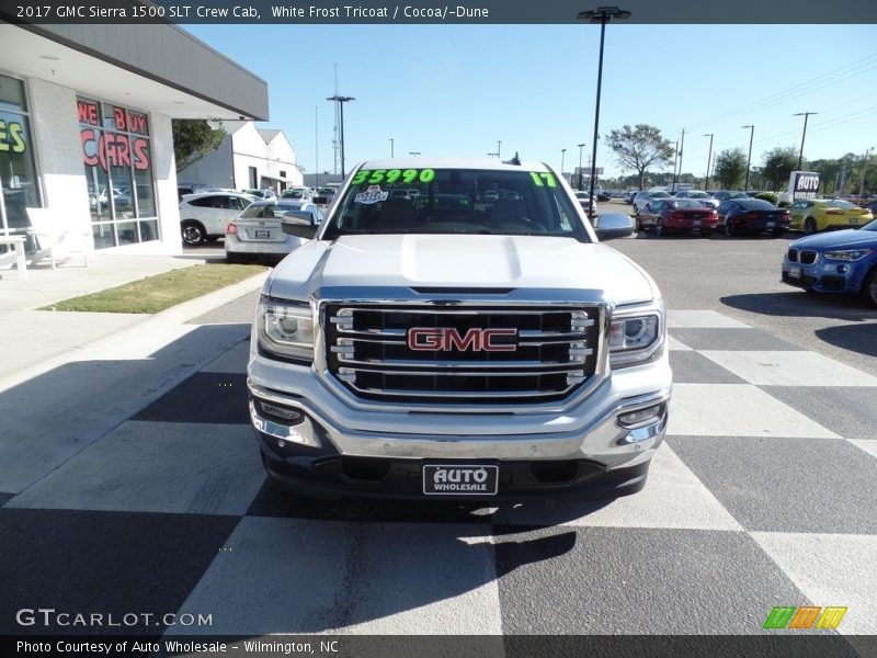 White Frost Tricoat / Cocoa/­Dune 2017 GMC Sierra 1500 SLT Crew Cab