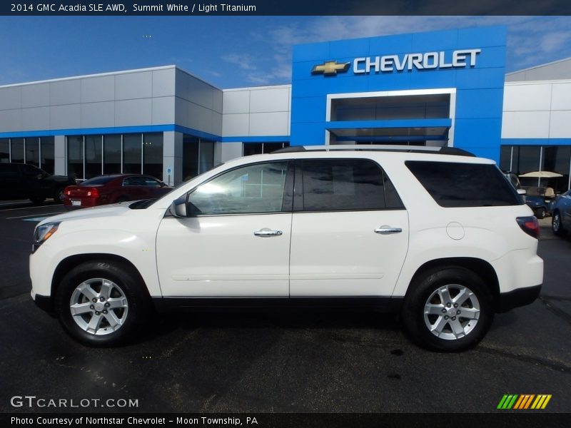 Summit White / Light Titanium 2014 GMC Acadia SLE AWD