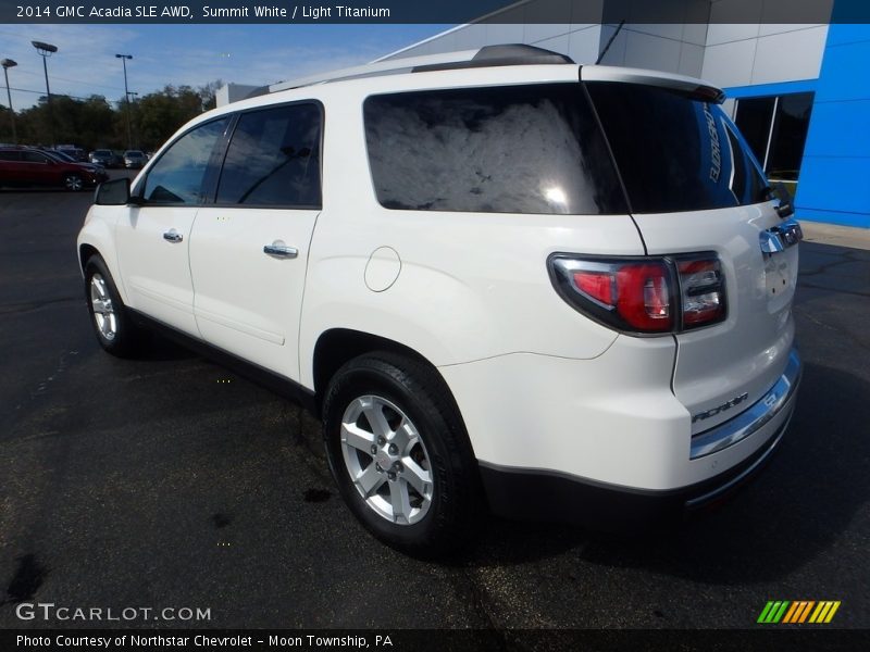 Summit White / Light Titanium 2014 GMC Acadia SLE AWD