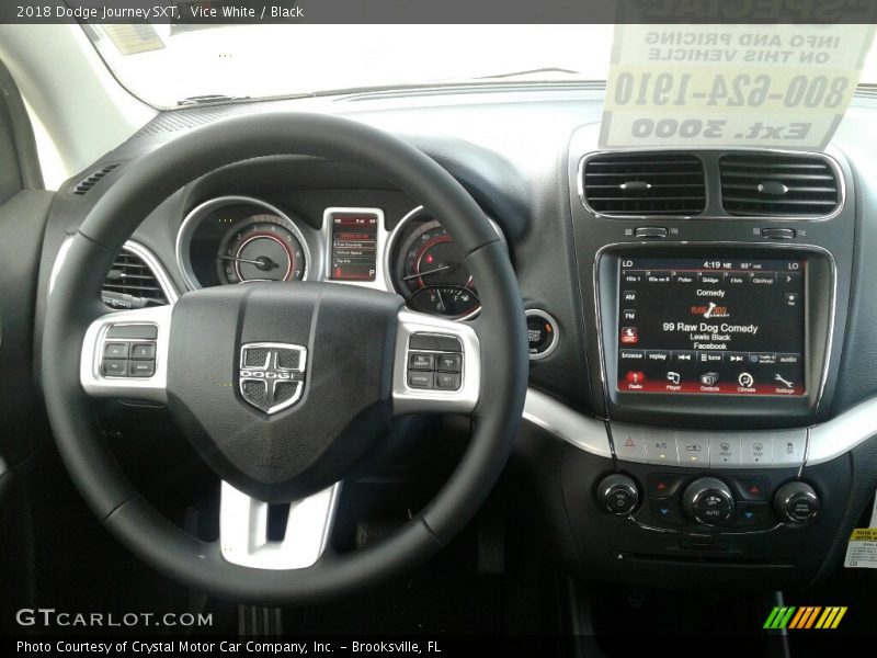 Vice White / Black 2018 Dodge Journey SXT