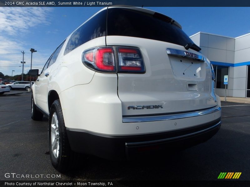 Summit White / Light Titanium 2014 GMC Acadia SLE AWD