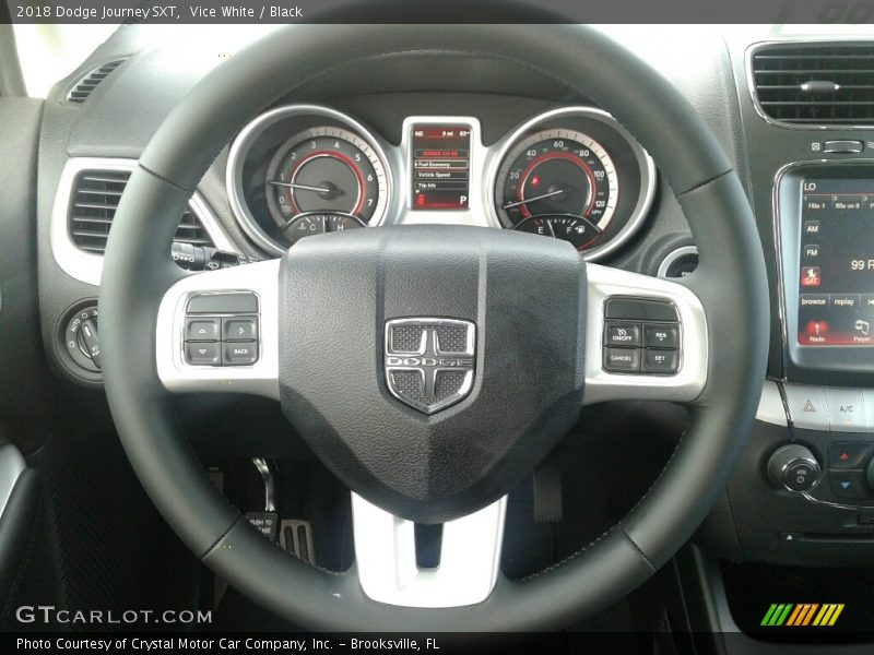 Vice White / Black 2018 Dodge Journey SXT