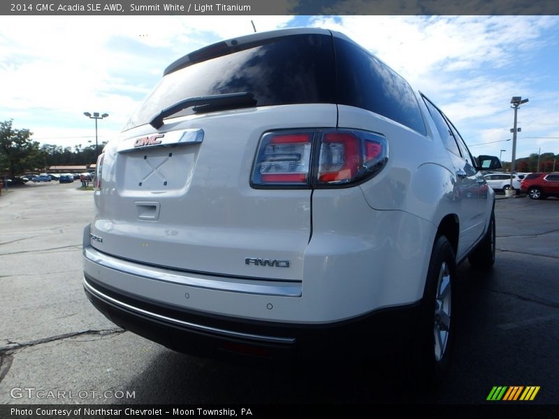 Summit White / Light Titanium 2014 GMC Acadia SLE AWD