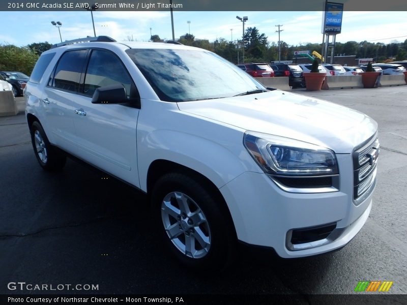 Summit White / Light Titanium 2014 GMC Acadia SLE AWD