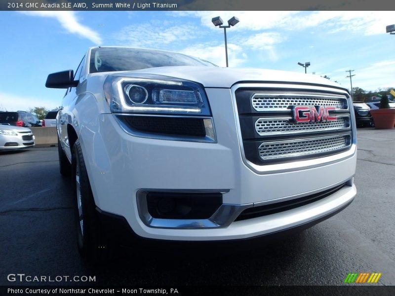 Summit White / Light Titanium 2014 GMC Acadia SLE AWD