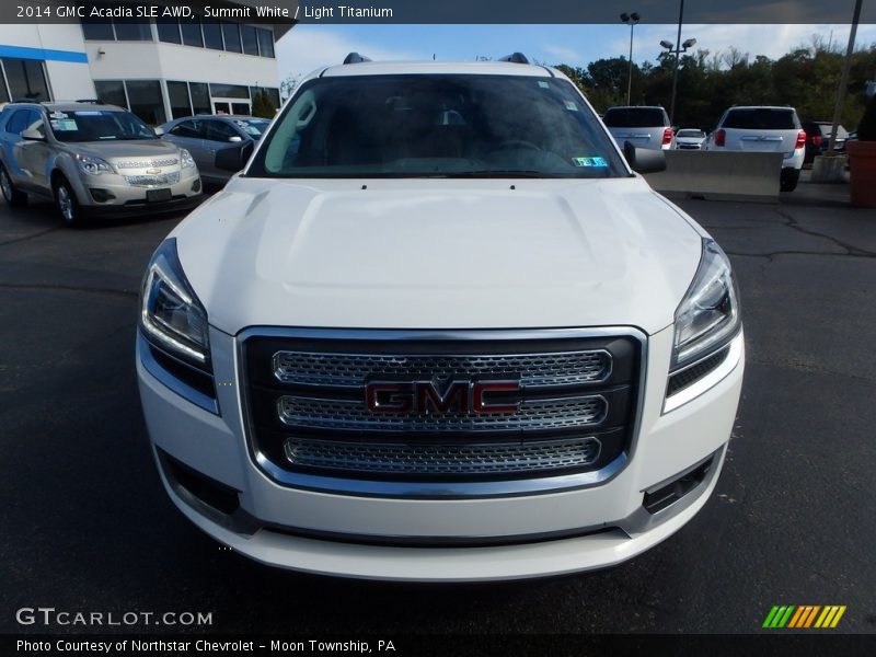 Summit White / Light Titanium 2014 GMC Acadia SLE AWD