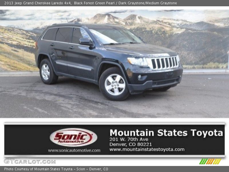 Black Forest Green Pearl / Dark Graystone/Medium Graystone 2013 Jeep Grand Cherokee Laredo 4x4