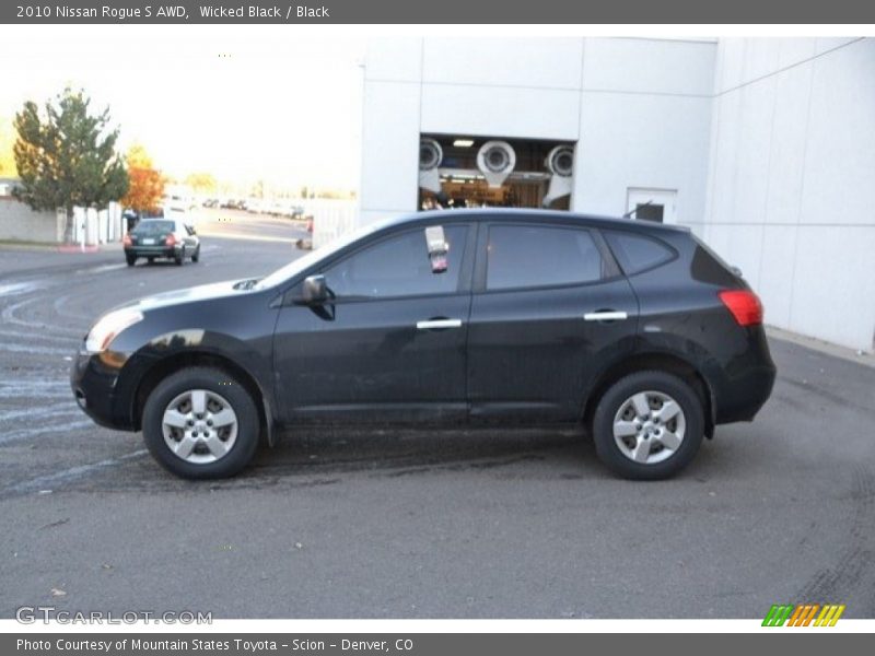 Wicked Black / Black 2010 Nissan Rogue S AWD